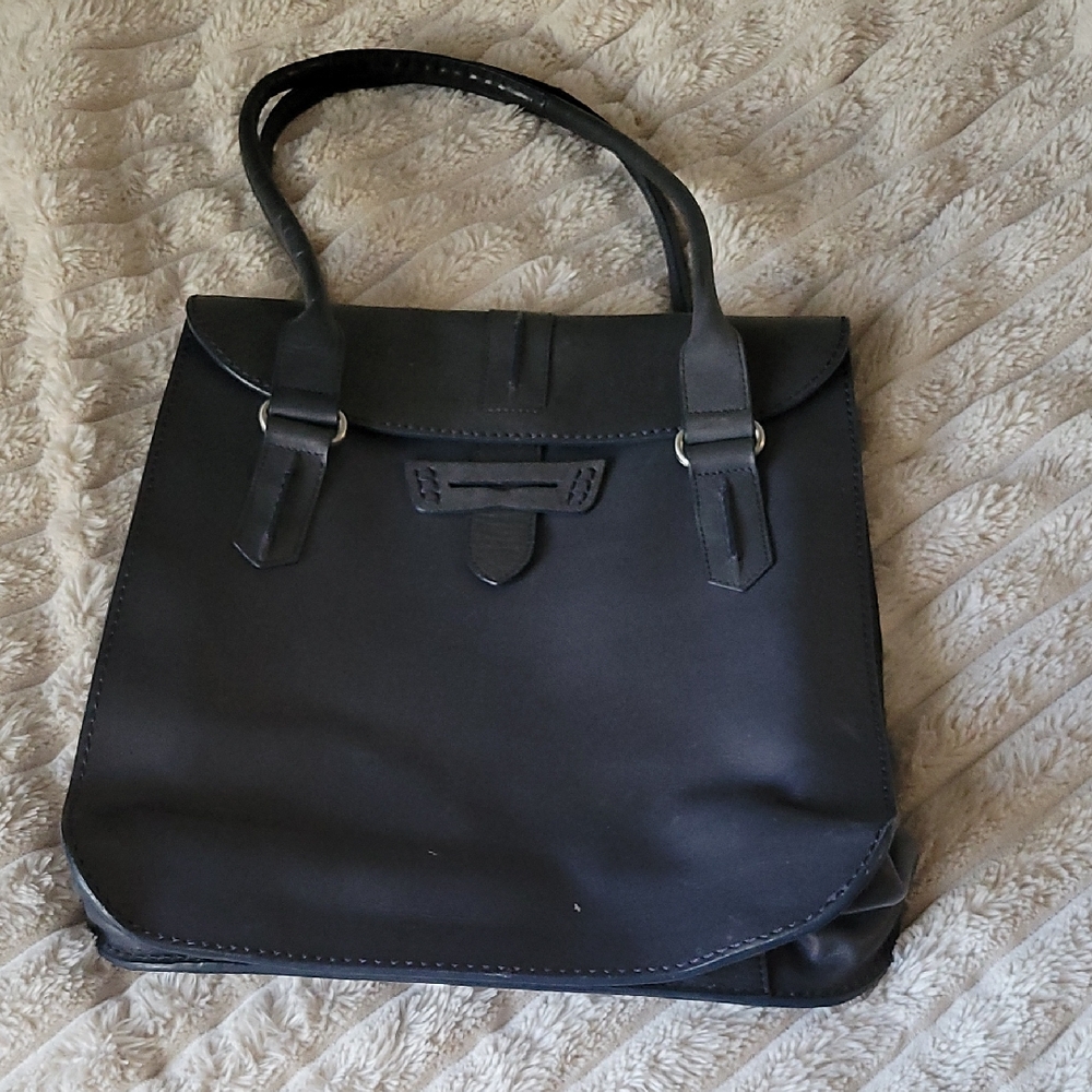 Radley Of London Elegant Dark Blue Leather Tote Bag